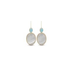Pendientes Jaipur Oro Amarillo Aguamarinas Irantzuline