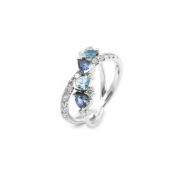 Anillo Zafiro Aguamarina Irantzuline