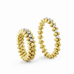 Anillo Multi Size Oro Amarillo Diamantes Serafino Consoli