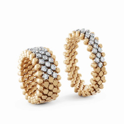Anillo Multi Size Oro Rosa Diamantes Serafino Consoli