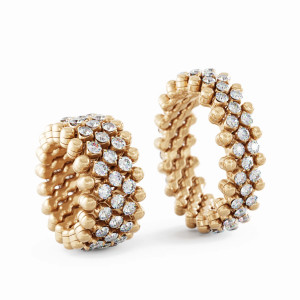 Anillo Multi Size Oro Rosa Diamantes Serafino Consoli