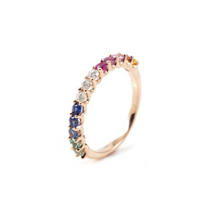 Anillo Rainbow Oro Rosa Irantzuline