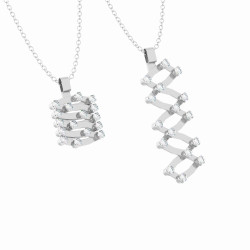Colgante Oro Blanco Diamantes Serafino Consoli