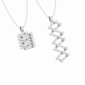 Colgante Oro Blanco Diamantes Serafino Consoli