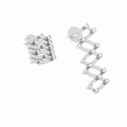 Pendientes Oro Blanco Diamantes Serafino Consoli