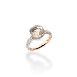 Anillo Nudo Classic Oro Rosa Diamantes Pomellato