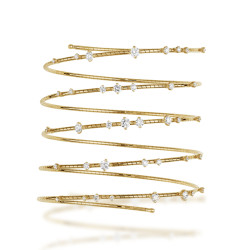 Pulsera Flexible Oro Amarillo Diamantes Mattia Cielo