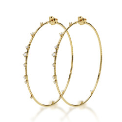 Pendientes Oro Amarillo Diamantes Mattia Cielo