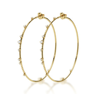 Pendientes Oro Amarillo Diamantes Mattia Cielo