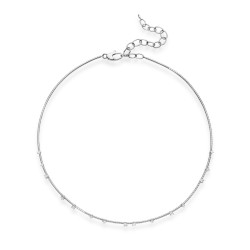 Collar Oro Blanco Diamantes Mattia Cielo