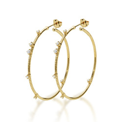 Pendientes Oro Amarillo Diamantes Mattia Cielo