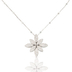 Collar Ghirlanda Luce Di Loto Oro Blanco Diamantes PasqualeBruni