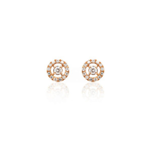 Pendientes Oro Rosa Diamantes Irantzuline