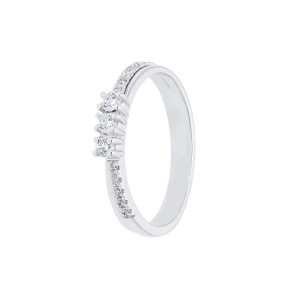 Anillo Emily Oro Blanco Diamantes Irantzuline