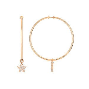 Pendientes Star Oro Rosa Diamantes Irantzuline