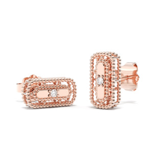 Pendientes Verona Oro Rosa Diamantes Irantzuline