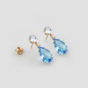 Pendientes Topacio Swiss Azul Irantzuline