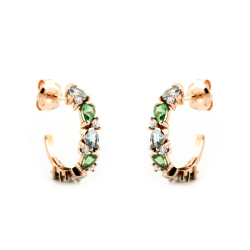 Pendientes Rainbow Oro Rosa Diamantes Irantzuline