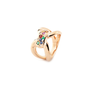 Anillo Rainbow Oro Rosa Diamantes Irantzuline