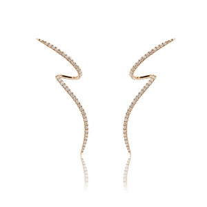 Pendientes Oro Rosa Diamantes Irantzuline