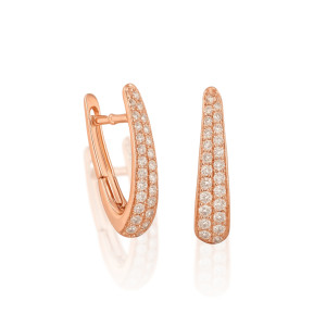 Pendientes Oro Rosa Diamantes Irantzuline