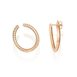 Pendientes Oro Rosa Diamantes Irantzuline