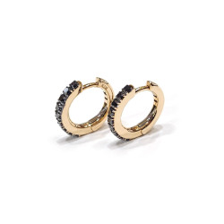 Pendientes Oro Rosa Diamantes Negros Irantzuline