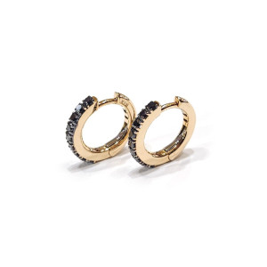 Pendientes Oro Rosa Diamantes Negros Irantzuline