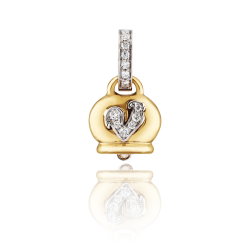 Colgante Campanelle Oro Amarillo Diamantes Chantecler Capri