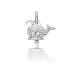 Colgante Campanelle Ballena Oro Blanco Diamantes Chantecler Capri