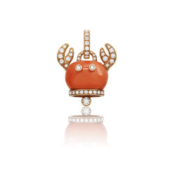Colgante Campanelle Cangrejo Oro Rosa Diamantes Chantecler Capri