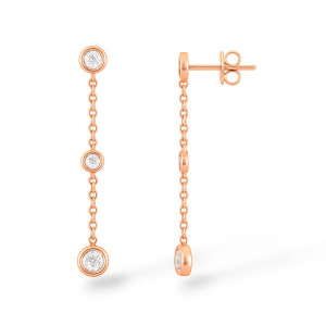 Pendientes Tifany Oro Rosa Diamantes Irantzuline