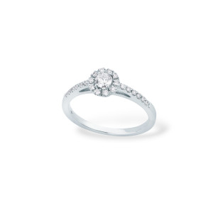 Anillo Oro Blanco Diamantes Irantzuline