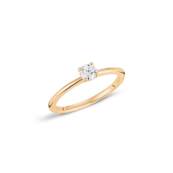 Anillo Oro Rosa Diamante Irantzuline