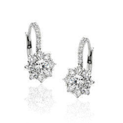 Pendientes Oro Blanco Diamantes Irantzuline