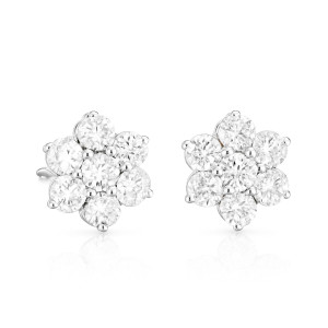 Pendientes Oro Blanco Diamantes Irantzuline