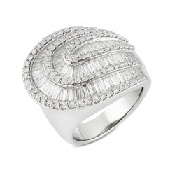Anillo Oro Blanco Diamantes Irantzuline
