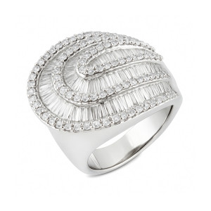 Anillo Oro Blanco Diamantes Irantzuline