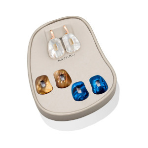 Pendientes Puzzle Medium Oro Rosa Mattioli