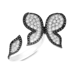 Anillo Butterfly Oro Blanco Diamantes IrantzuLine