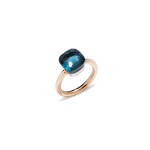 Anillo Nudo Classic Oro Rosa Topacio London Pomellato