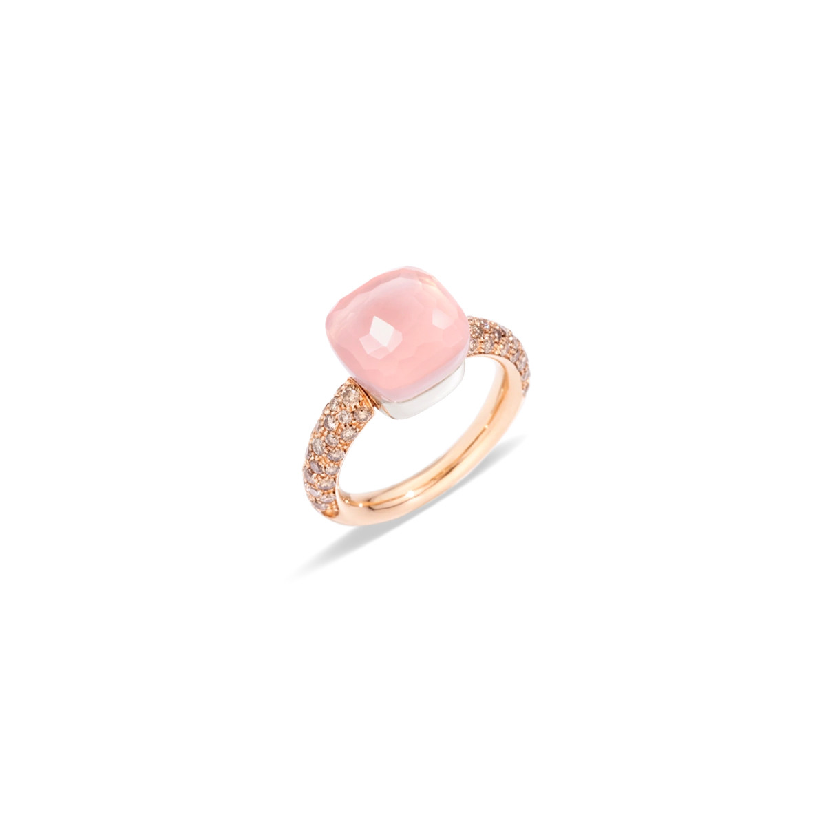 Anillo Nudo Classic Cuarzo Rosa Pomellato