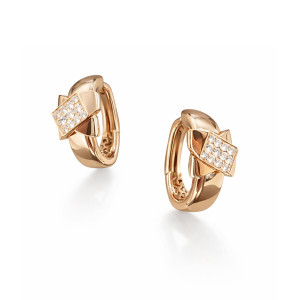 Pendientes Oro Rosa Diamantes Irantzuline