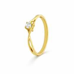 Anillo Emily Oro Amarillo Diamantes Irantzuline