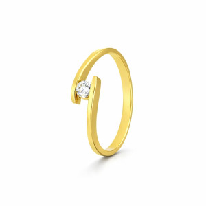 Anillo Emily Oro Amarillo Diamantes Irantzuline
