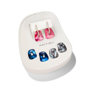 Pendientes Puzzle Small Oro Rosa Diamantes Mattioli