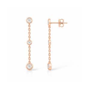 Pendientes Tifany Oro Rosa Diamantes Irantzuline