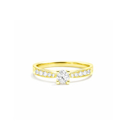 Anillo Oro Amarillo Diamantes Recarlo