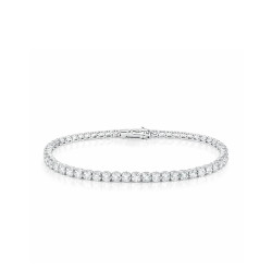 Pulsera Riviere Oro Blanco Diamantes Recarlo
