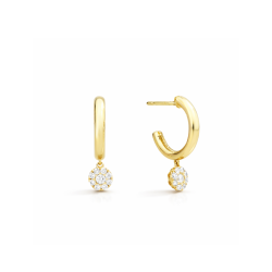 Pendientes Oro Amarillo Diamantes Recarlo